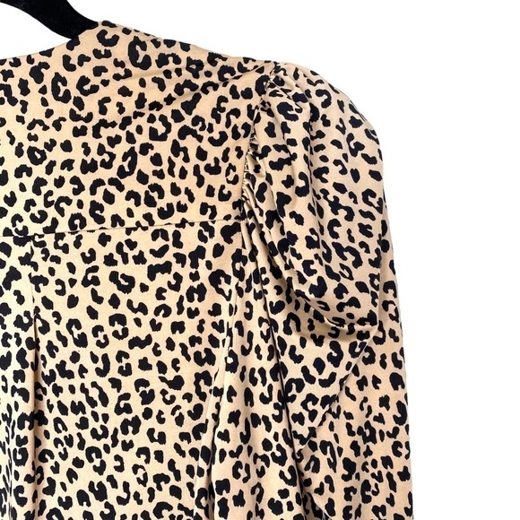 AFRM Long Sleeve Leopard Print Puff Sleeve Bodysuit - Picture 6 of 11